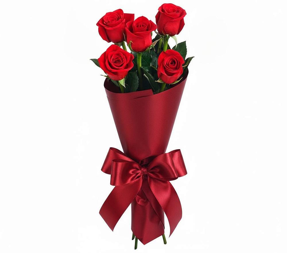 Букет 5 Красных роз Эдлесс Лав в Котласе
