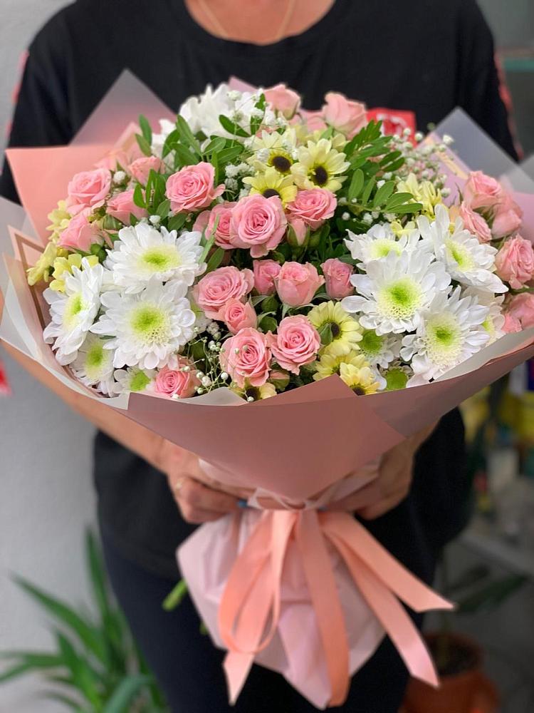 Букет цветов из: Розы и Хризантемы в Котласе