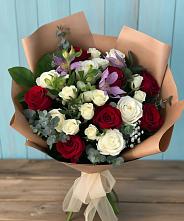 Букет цветов из:  Розы и Альстромерии в Котласе