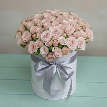 Цветочная композиция из Розы в шляпной коробке в Котласе