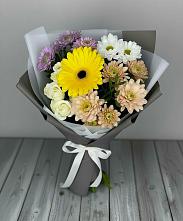 Букет цветов из:  Розы, Герберы и Хризантемы #REPLACE_PRED# Котласе