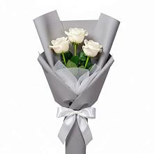 Букет 3 белые розы #REPLACE_PRED# Котласе