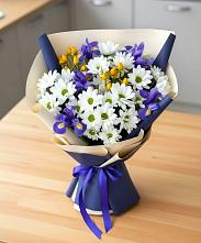 Букет цветов из:  Розы, Ирисы и Хризантемы в Котласе