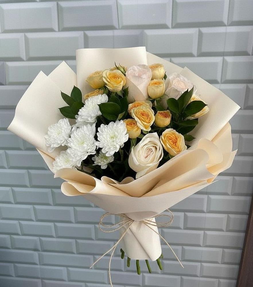 Букет цветов из: Розы и Хризантемы в Котласе