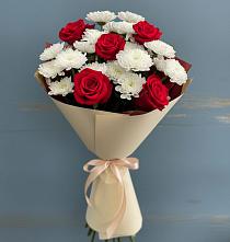 Букет цветов из:  Розы и Хризантемы в Котласе