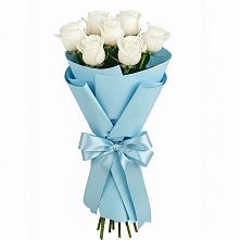 Букет 7 белых роз Проуд в Котласе