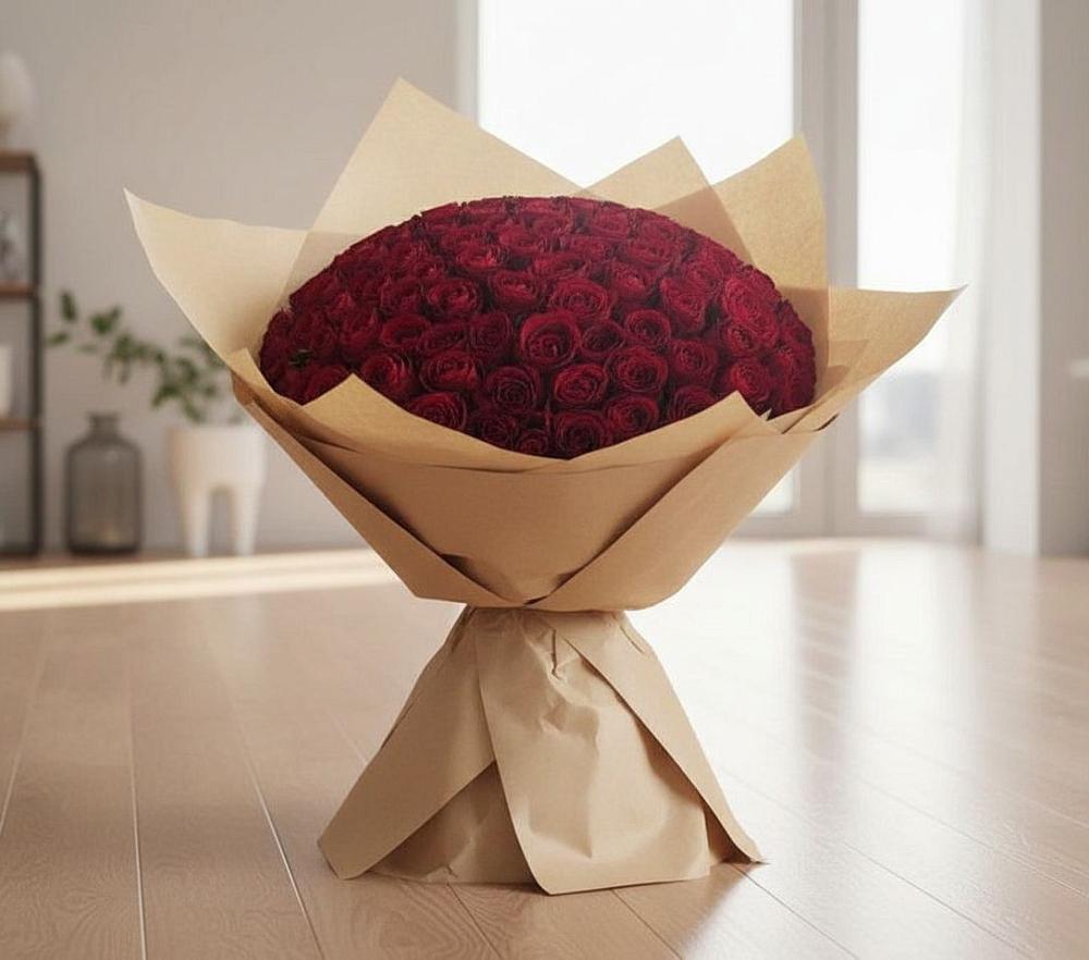 Букет 101 Красная роза в Котласе