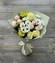 Букет цветов из:  Альстромерии, Розы и Хризантемы в Котласе