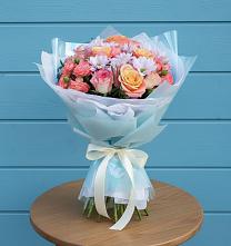 Букет цветов из:  Хризантемы и Розы в Котласе