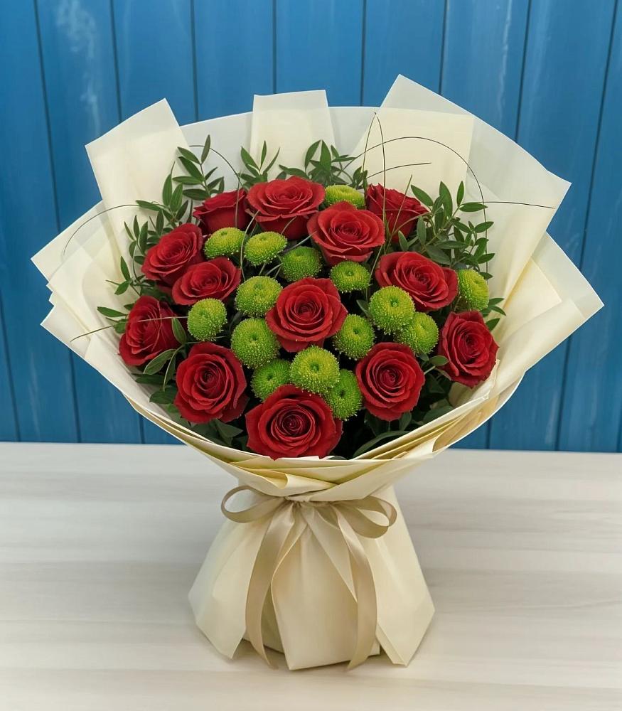 Букет цветов из: Розы и Хризантемы в Котласе