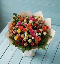 Букет Микс из разноцветных кустовых роз #REPLACE_PRED# Котласе